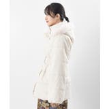 ベルト付き中綿フードフェイクファーミドルコート | rps | 詳細画像21