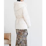 ベルト付き中綿フードフェイクファーミドルコート | rps | 詳細画像4