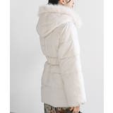 ベルト付き中綿フードフェイクファーミドルコート | rps | 詳細画像8