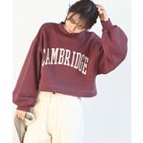 ボルドー | カレッジプリントショート丈プルオーバー | rps