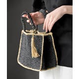 タッセル付き縁取りペーパーカゴバッグ | rps | 詳細画像6 