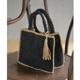 タッセル付き縁取りペーパーカゴバッグ | rps | 詳細画像7 