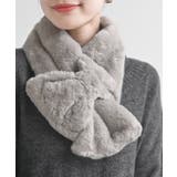 グレージュ | リボンフェイクファーマフラー | rps