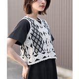 カギ針ベスト×Ｔシャツワンピースアンサンブル | rps | 詳細画像15 