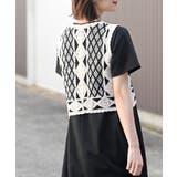 カギ針ベスト×Ｔシャツワンピースアンサンブル | rps | 詳細画像16 