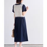 カギ針ベスト×Ｔシャツワンピースアンサンブル | rps | 詳細画像25 
