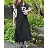 ブラック | カギ針ベスト×Ｔシャツワンピースアンサンブル | rps