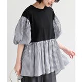 ブラック2 | ボリュームスリーブ異素材切替プルオーバー | rps