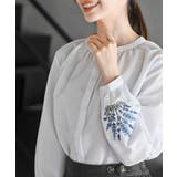 刺繍スリーブバンドカラーブラウス | rps | 詳細画像16