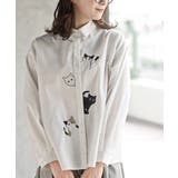 オフホワイト | ひょっこりキャットシャツ | rps