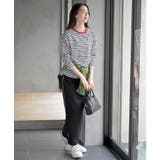 ワンポイント刺繍ボーダー配色カットソー | rps | 詳細画像10