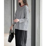 ワンポイント刺繍ボーダー配色カットソー | rps | 詳細画像11