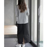 ワンポイント刺繍ボーダー配色カットソー | rps | 詳細画像12