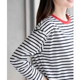 ワンポイント刺繍ボーダー配色カットソー | rps | 詳細画像14