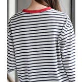 ワンポイント刺繍ボーダー配色カットソー | rps | 詳細画像15