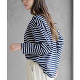 ワンポイント刺繍ボーダー配色カットソー | rps | 詳細画像23