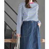 ワンポイント刺繍ボーダー配色カットソー | rps | 詳細画像5