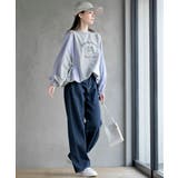 無地×ストライプ切替ミニ裏毛ドロストプルオーバー | rps | 詳細画像10 