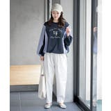 無地×ストライプ切替ミニ裏毛ドロストプルオーバー | rps | 詳細画像18 