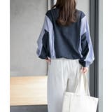 無地×ストライプ切替ミニ裏毛ドロストプルオーバー | rps | 詳細画像20 