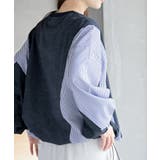 無地×ストライプ切替ミニ裏毛ドロストプルオーバー | rps | 詳細画像22 