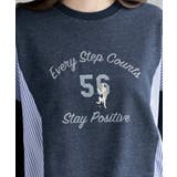 無地×ストライプ切替ミニ裏毛ドロストプルオーバー | rps | 詳細画像25 