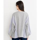 無地×ストライプ切替ミニ裏毛ドロストプルオーバー | rps | 詳細画像27 