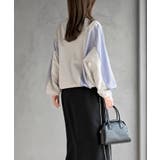 無地×ストライプ切替ミニ裏毛ドロストプルオーバー | rps | 詳細画像4 