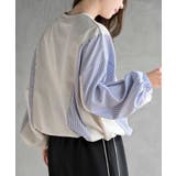 無地×ストライプ切替ミニ裏毛ドロストプルオーバー | rps | 詳細画像9 