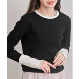 ブラック2 | 配色クルーネックカットソー | rps