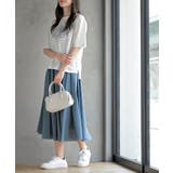 立体チェーン刺繍６分袖Ｔ | rps | 詳細画像5 