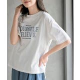 オフホワイト | 立体チェーン刺繍６分袖Ｔ | rps