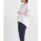 刺繍スリーブ７分袖カットプルオーバー | rps | 詳細画像3 