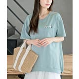 フラワーキャット裾ドロストＴシャツ | rps | 詳細画像1 