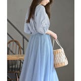 刺繍スリーブバンドカラー７分袖ブラウス | rps | 詳細画像12 