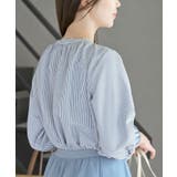 刺繍スリーブバンドカラー７分袖ブラウス | rps | 詳細画像16 