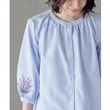 刺繍スリーブバンドカラー７分袖ブラウス | rps | 詳細画像22 