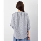 刺繍スリーブバンドカラー７分袖ブラウス | rps | 詳細画像27 