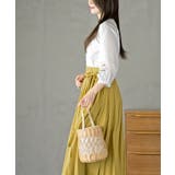 刺繍スリーブバンドカラー７分袖ブラウス | rps | 詳細画像3 