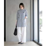 ねこだらけ３ポケット７分袖シャツチュニック | rps | 詳細画像10 