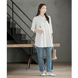 ねこだらけ３ポケット７分袖シャツチュニック | rps | 詳細画像2 