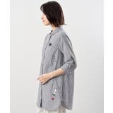 ねこだらけ３ポケット７分袖シャツチュニック | rps | 詳細画像23 