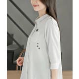 ねこだらけ３ポケット７分袖シャツチュニック | rps | 詳細画像7 