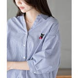 キャットリボン刺繍裾タック7分袖ブラウス | rps | 詳細画像14