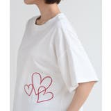 ハート刺繍裾ドロストＴシャツ | rps | 詳細画像15 