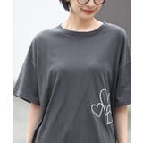 ハート刺繍裾ドロストＴシャツ | rps | 詳細画像23 