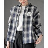 ネイビー | 多釦キャットシャツ | rps