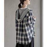 ポケットキャットフード付きチェックシャツ | rps | 詳細画像15 