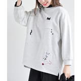 ねこだらけ裏起毛チュニック | rps | 詳細画像7 