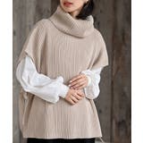 サイドリボンタートルリブニットベスト | rps | 詳細画像1 